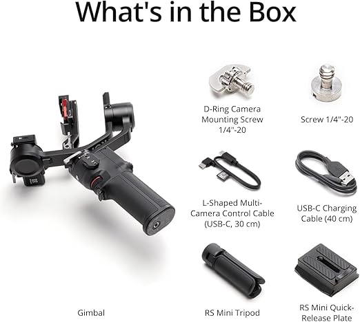 DJI RS 3 Mini, estabilizador leve de 3 eixos para Canon/Sony/Panasonic/Nikon/Fujifilm